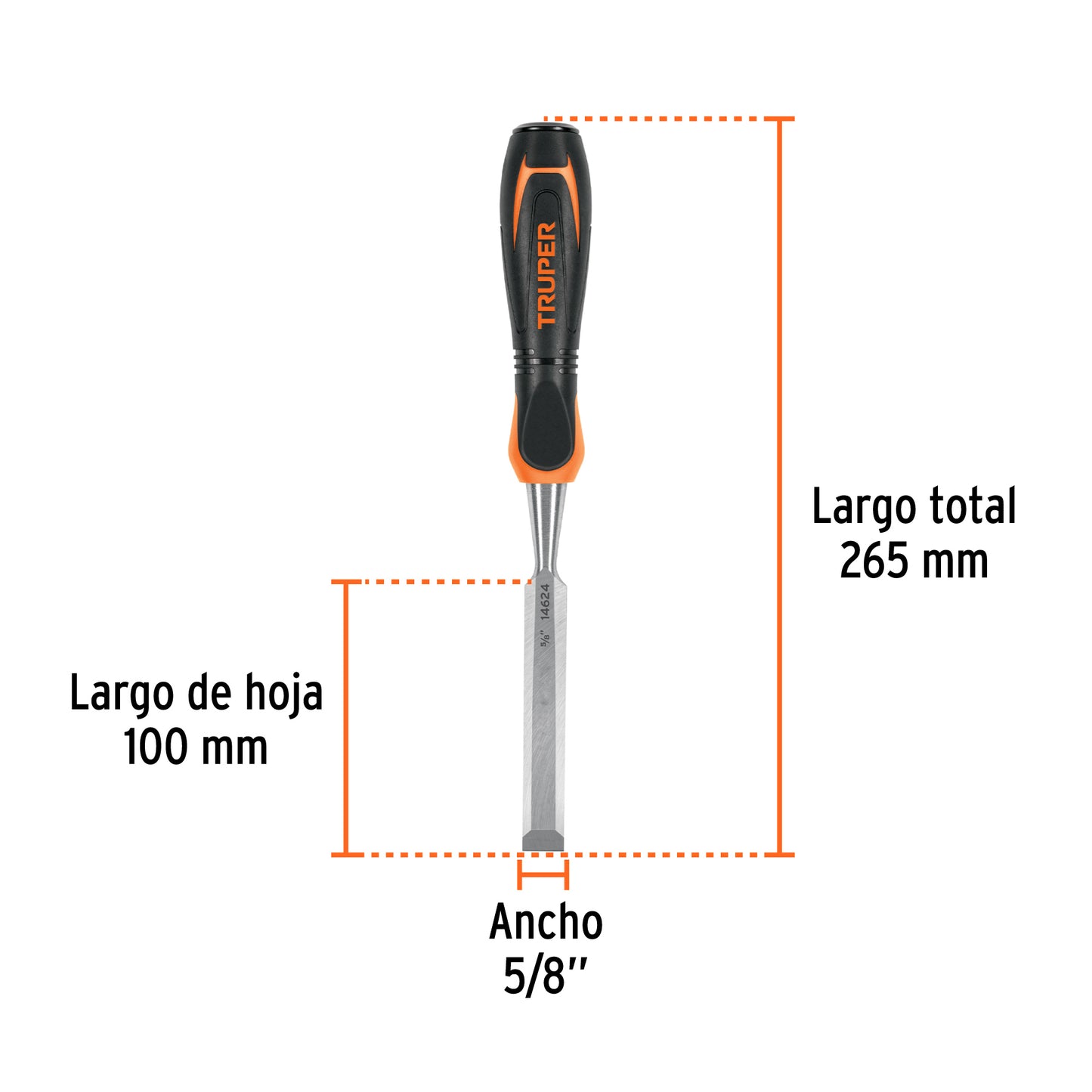 Formón 5/8 pulg mango Comfort Grip