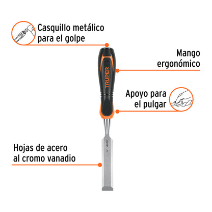 Formón 7/8 pulg mango Comfort Grip