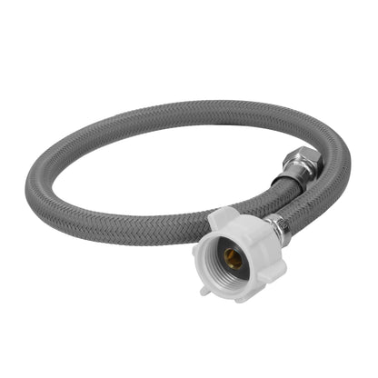 Manguera para WC de 40 cm con trenzado de vinilo gris y tuerca plástica