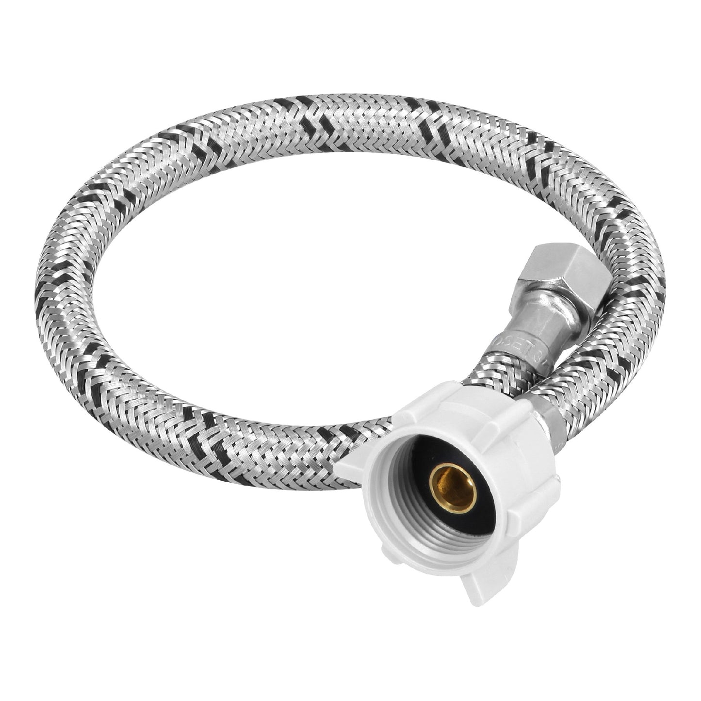 Manguera para WC de 40 cm con trenzado de acero inoxidable y tuerca plástica