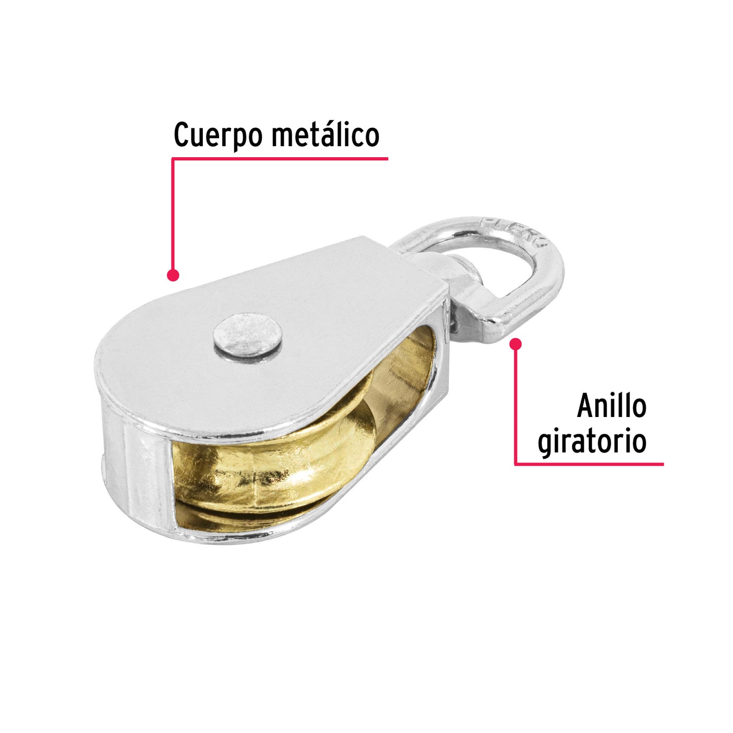 Garrucha Metálica Noria 1 Pulgada