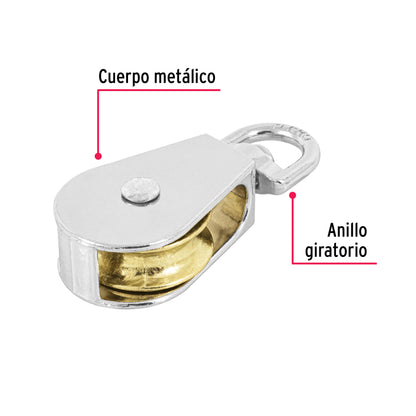 Garrucha Metálica Noria 1 Pulgada
