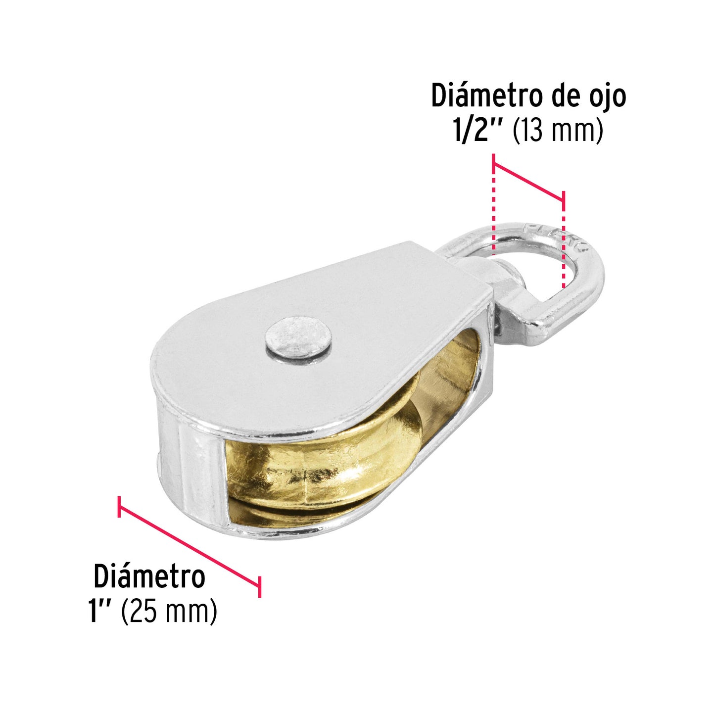 Garrucha Metálica Noria 1 Pulgada