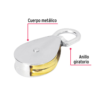 Garrucha Metálica Noria 2 Pulgadas