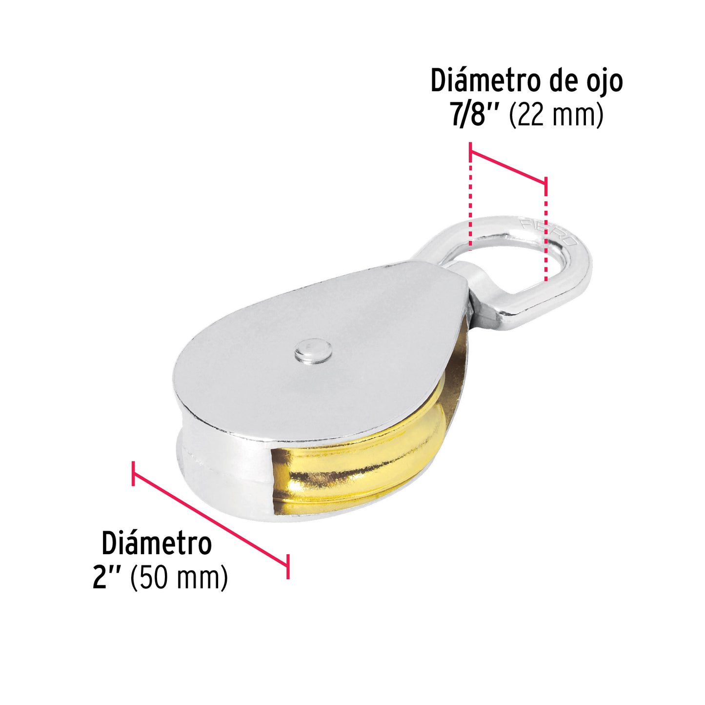 Garrucha Metálica Noria 2 Pulgadas