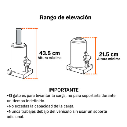 Gato de botella 6 toneladas