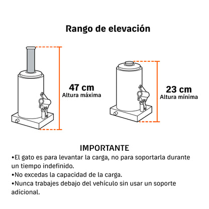 Gato de botella 8 toneladas