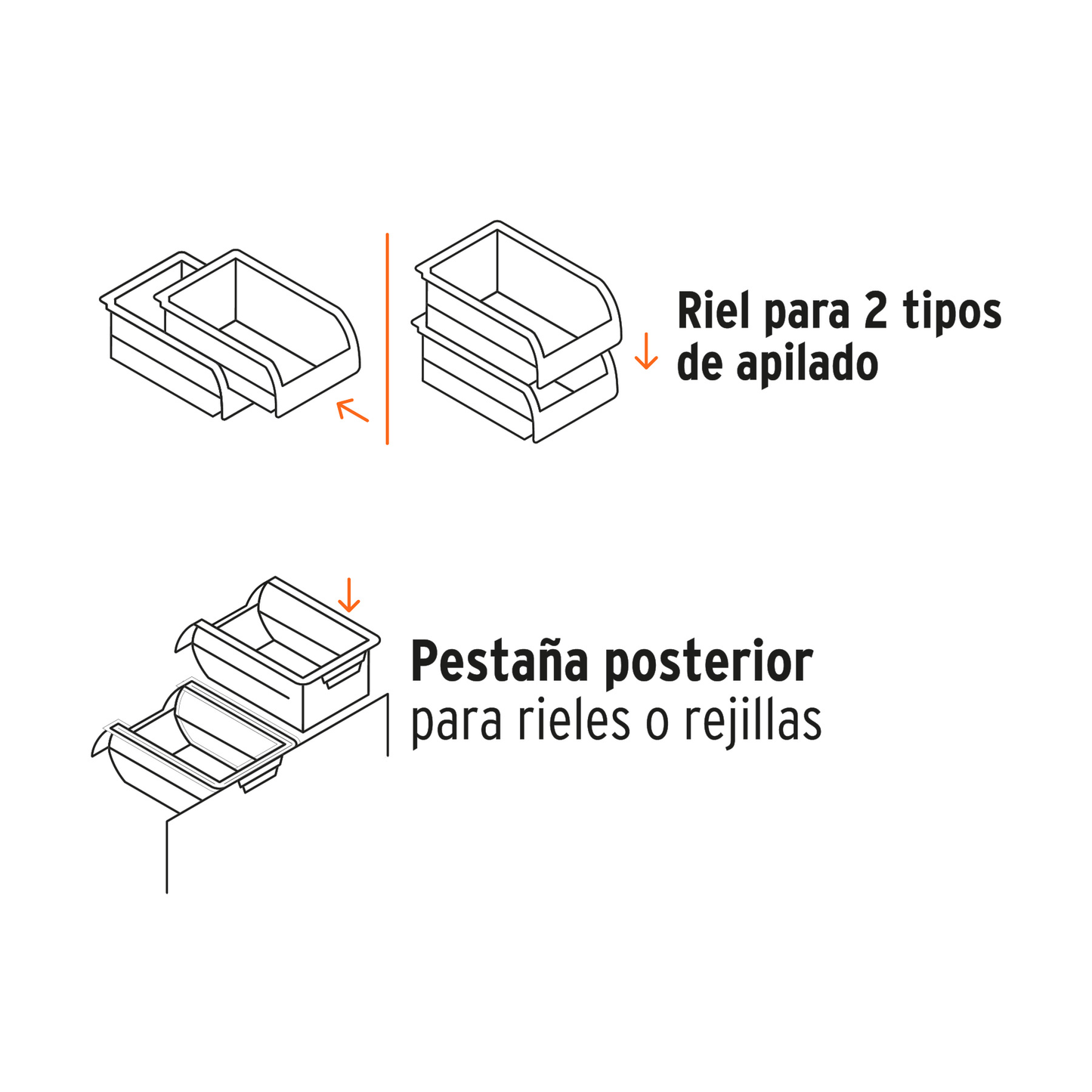 Gaveta apilable 4 de plástico