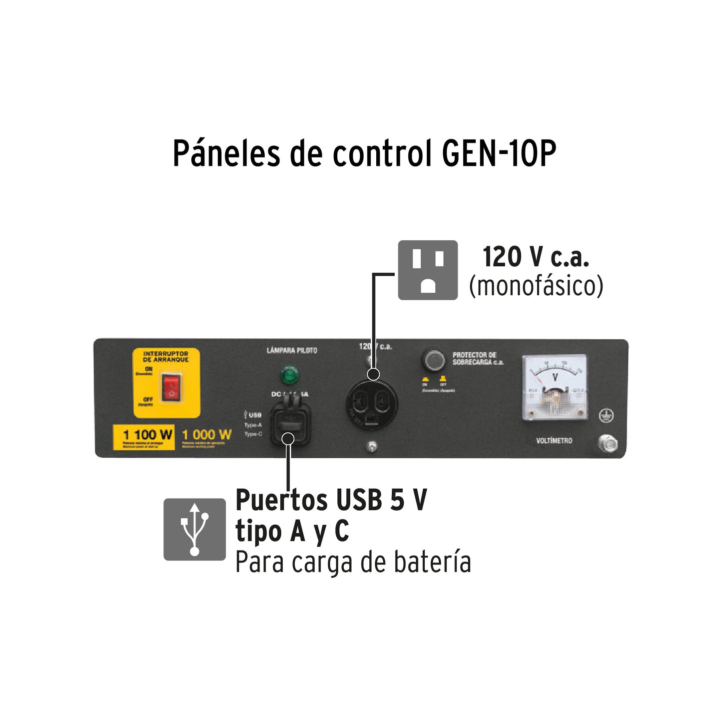Generador portátil 1 kW a gasolina