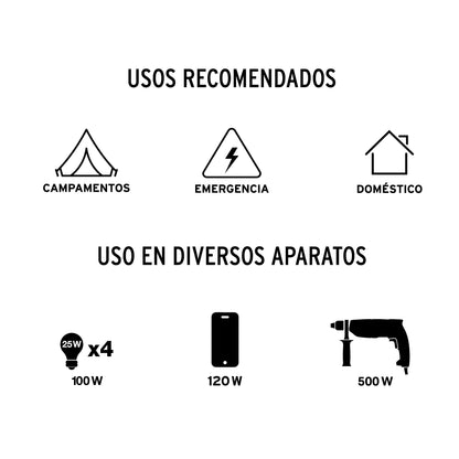 Generador portátil 1 kW a gasolina