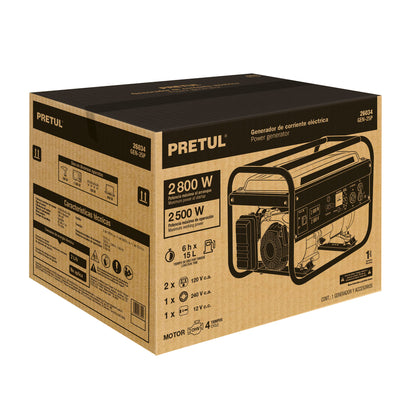 Generador portátil 2.5 kW a gasolina