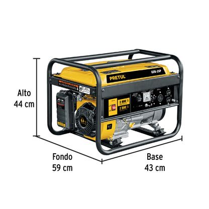Generador portátil 2.5 kW a gasolina