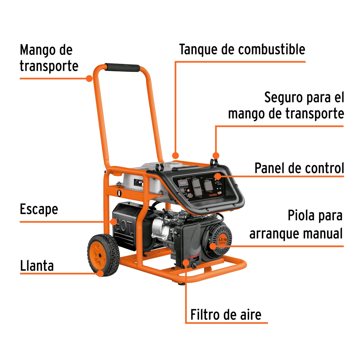 Generador portátil 5.5 kW a gasolina
