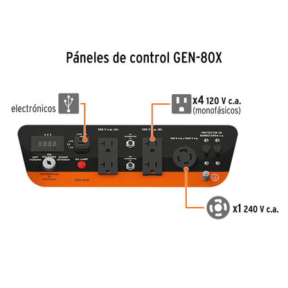 Generador portátil 8 kW a gasolina