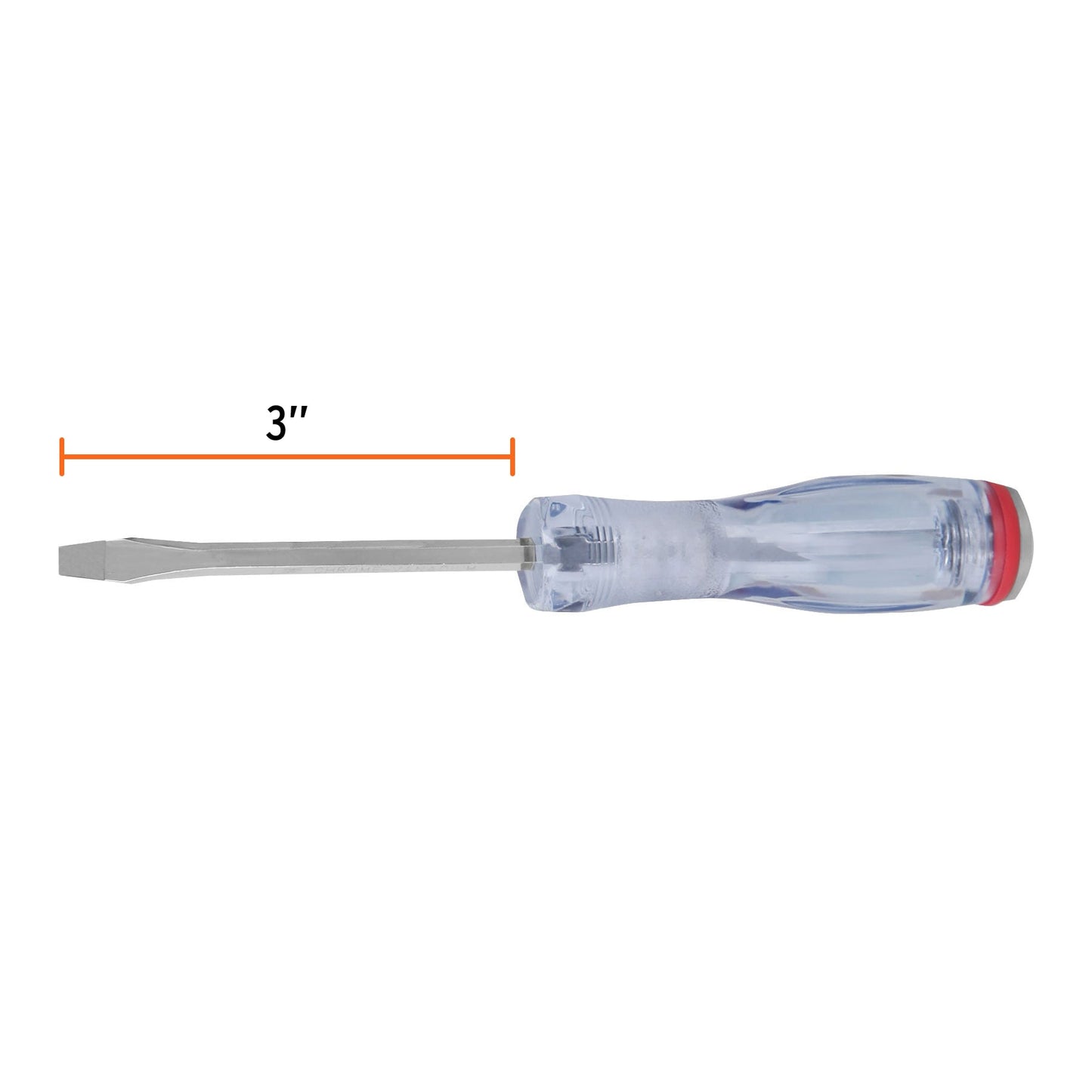 Desarmador plano de golpe de 3/16 x 3 con barra hexagonal