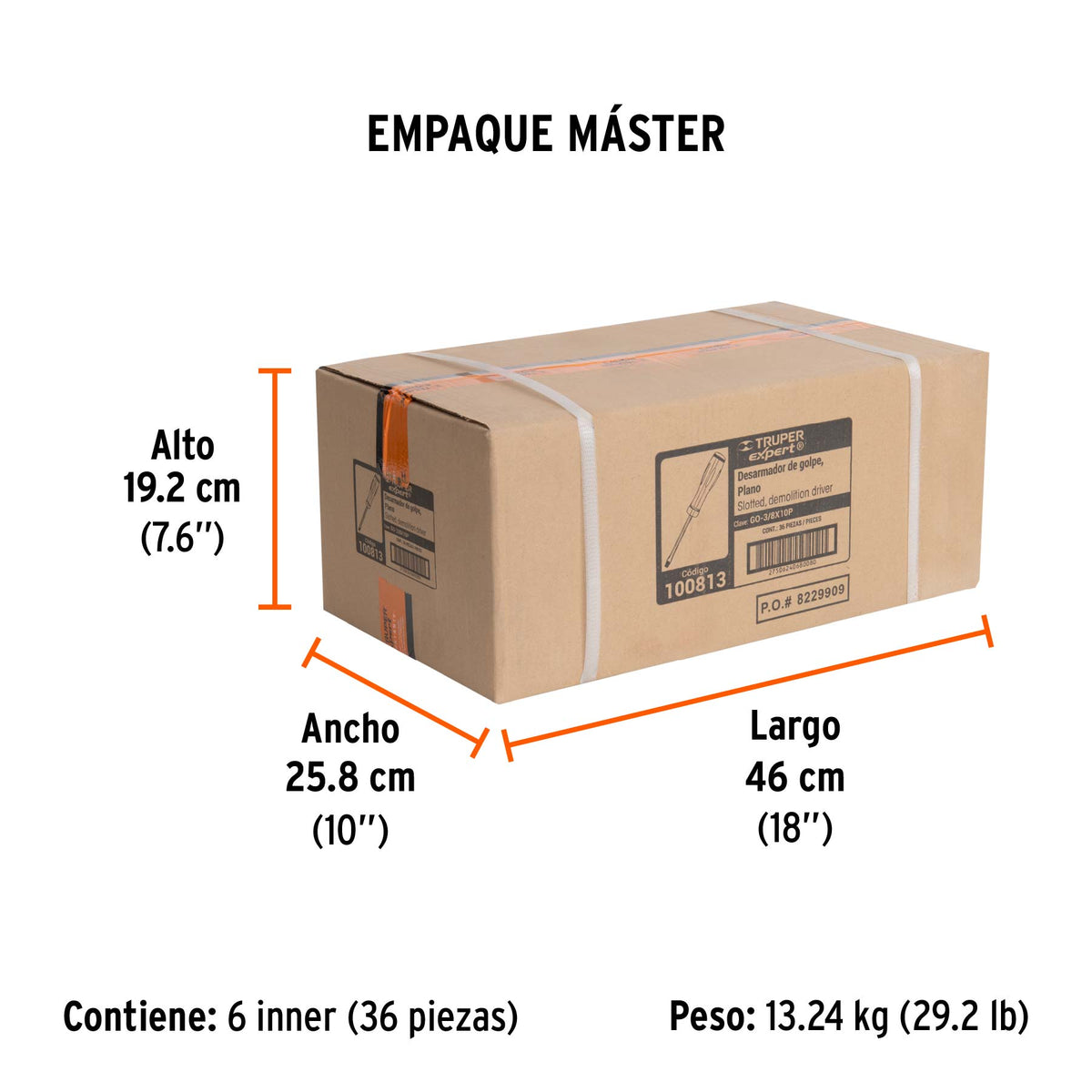 Desarmador plano de golpe 3/8" x 10" · vista 7