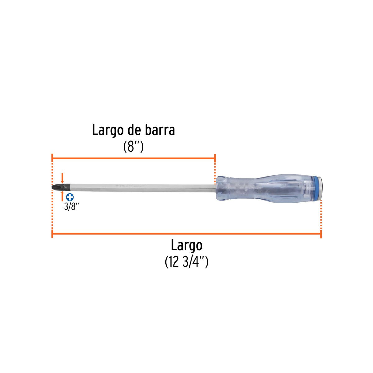 Desarmador de cruz de golpe 3/8" x 10" · vista 2