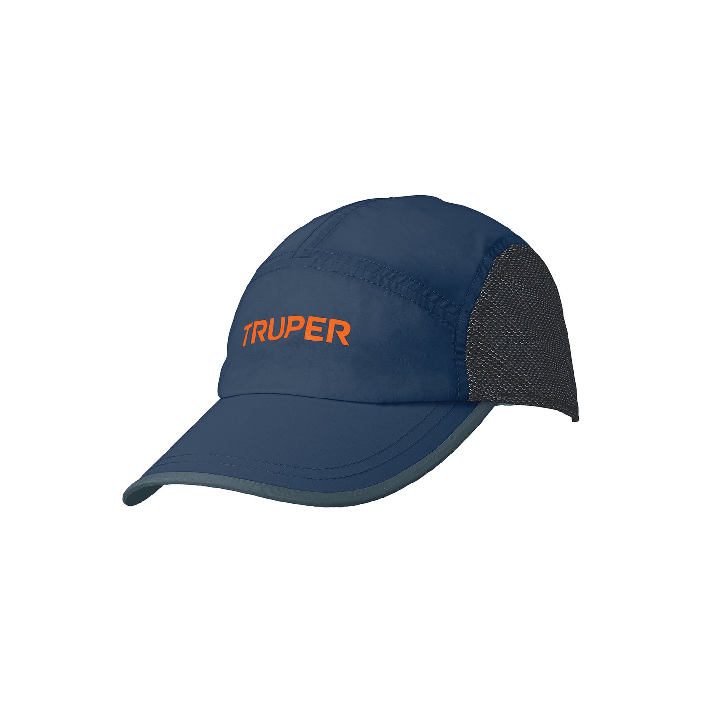 Gorra color azul marino 100% poliéster con visera curvada