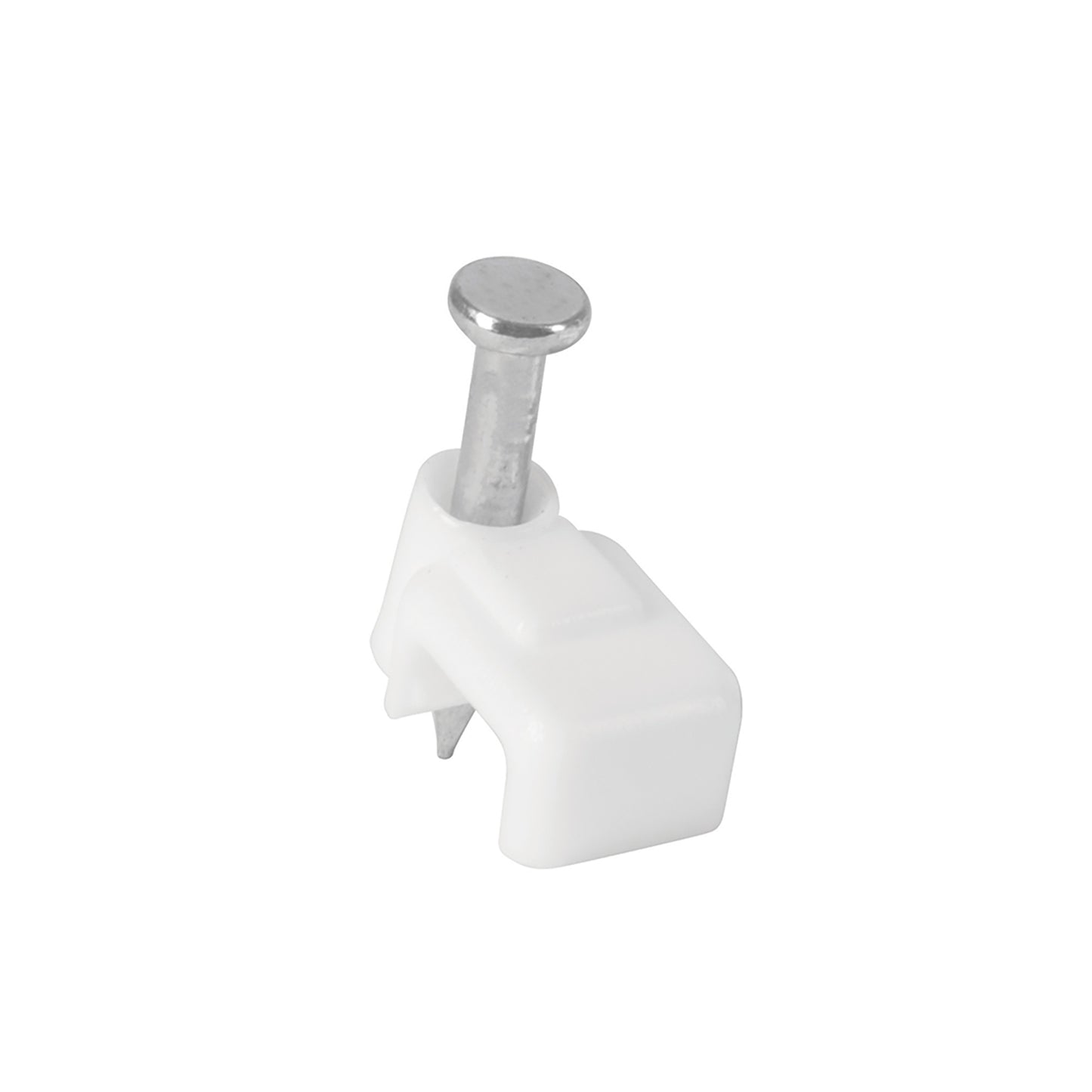 Bolsa con 20 grapas blancas de 3 × 6 mm para cable plano