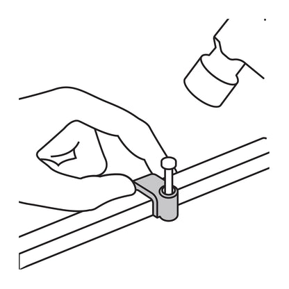 Bolsa con 20 grapas blancas de 5 × 8.5 mm para cable plano