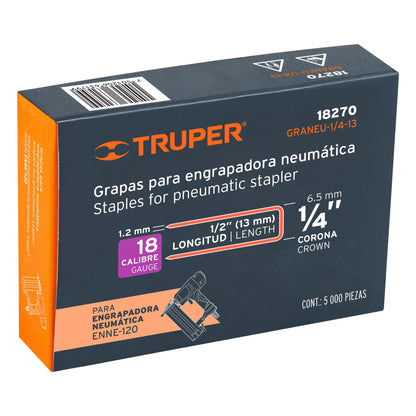 Caja 5000 grapas 1/4 pulg 13 mm