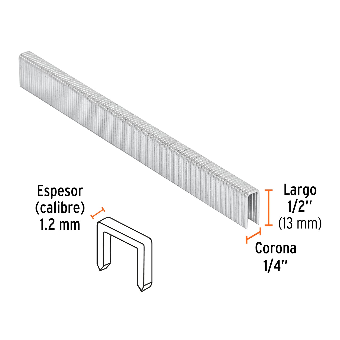 Caja 5000 grapas 1/4 pulg 13 mm