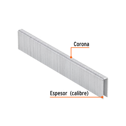 Caja 5000 grapas 1/4 pulg 19 mm