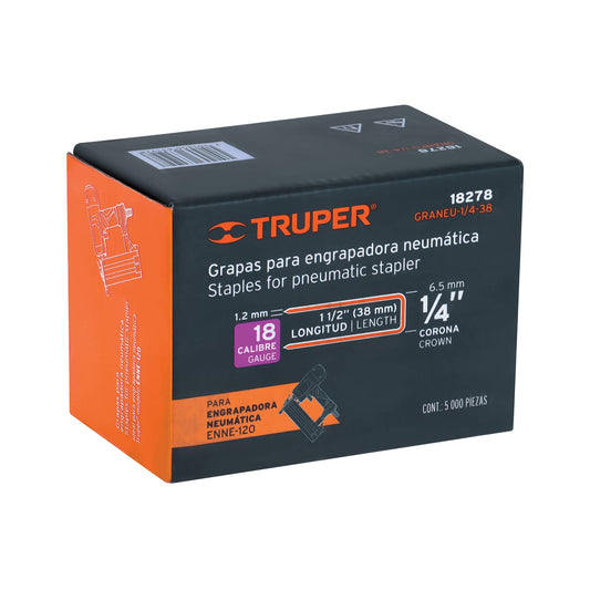 Caja 5000 grapas 1/4 pulg 38 mm