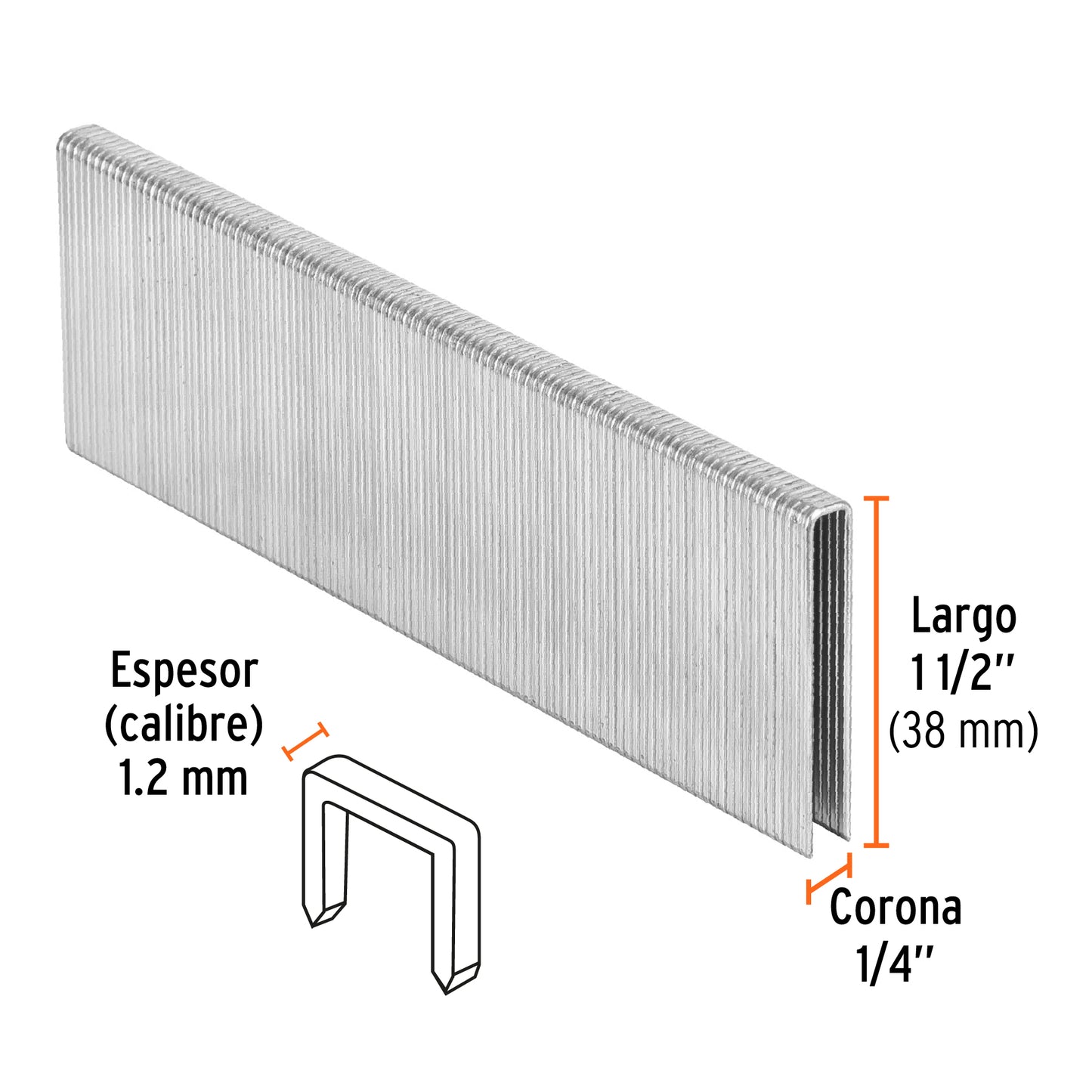 Caja 5000 grapas 1/4 pulg 38 mm