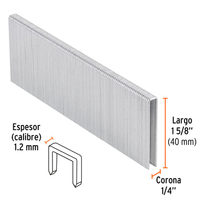 Caja 5000 grapas 1/4 pulg 40 mm