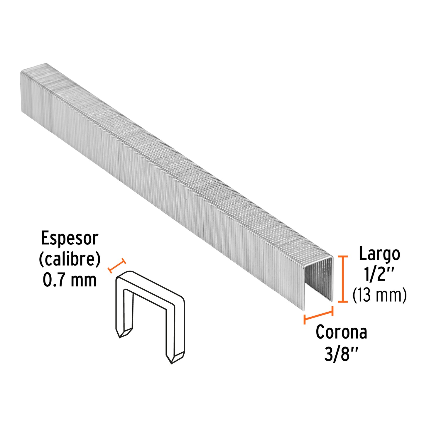 Caja 5000 grapas 3/8 pulg 13 mm