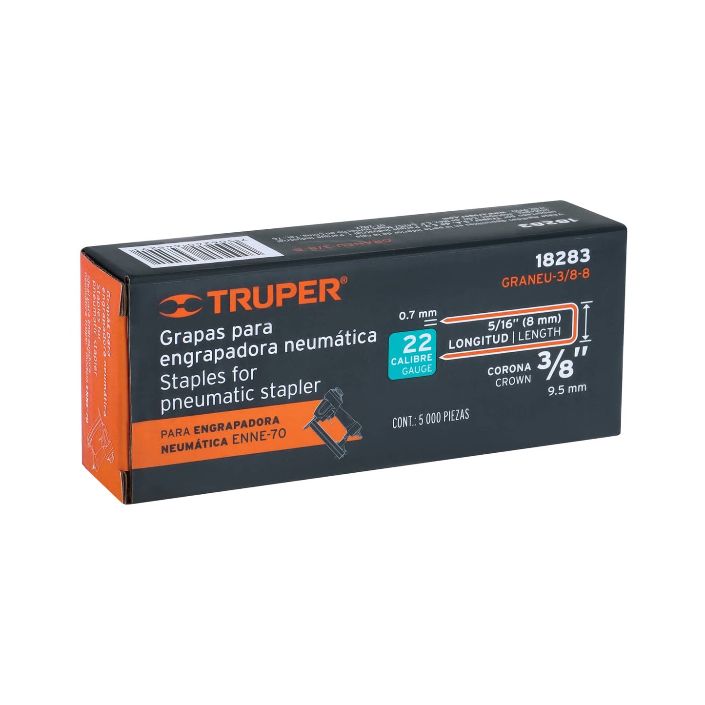 Caja 5000 grapas 3/8 pulg 8 mm