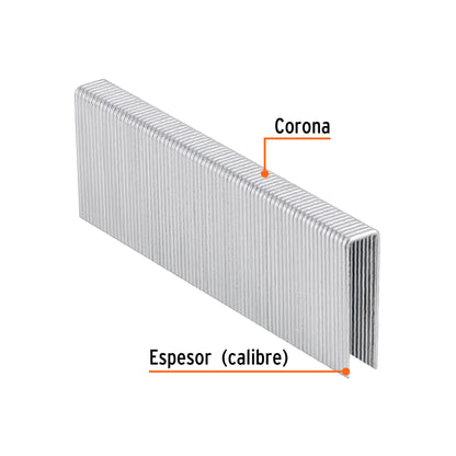 Caja 1000 grapas 7/16 pulg 38 mm