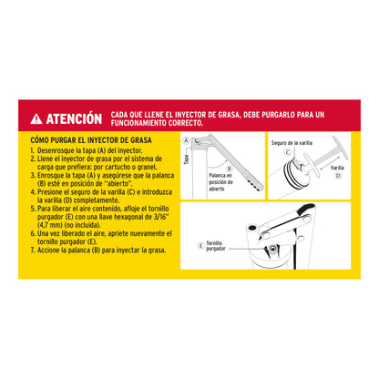 Inyectora de grasa 14 oz 6000 PSI
