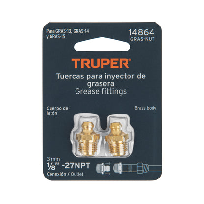 Tuercas para inyectora de grasa 2 piezas