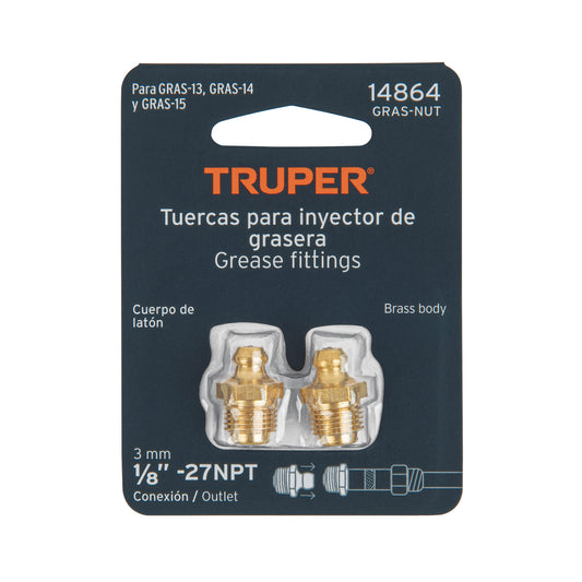 Tuercas para inyectora de grasa 2 piezas