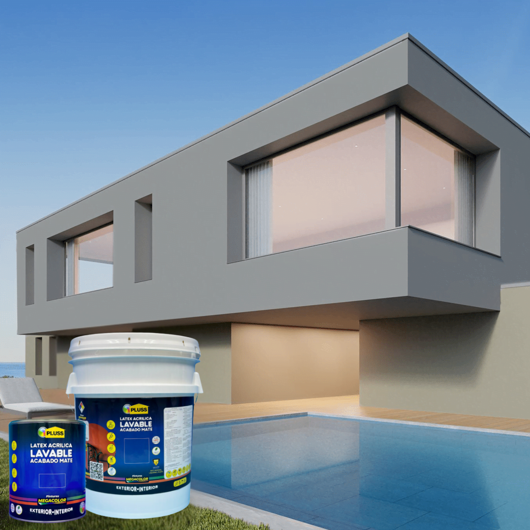 Pintura látex Pluss mate acrílica lavable para interior y exterior