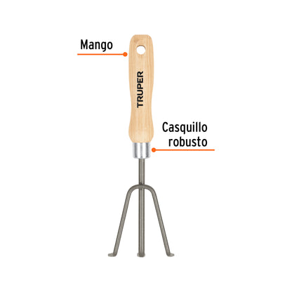 Cultivador para jardín mango 6 pulg