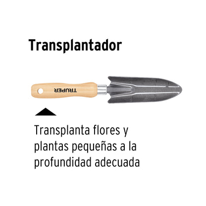 Trasplantador para jardín mango 6 pulg