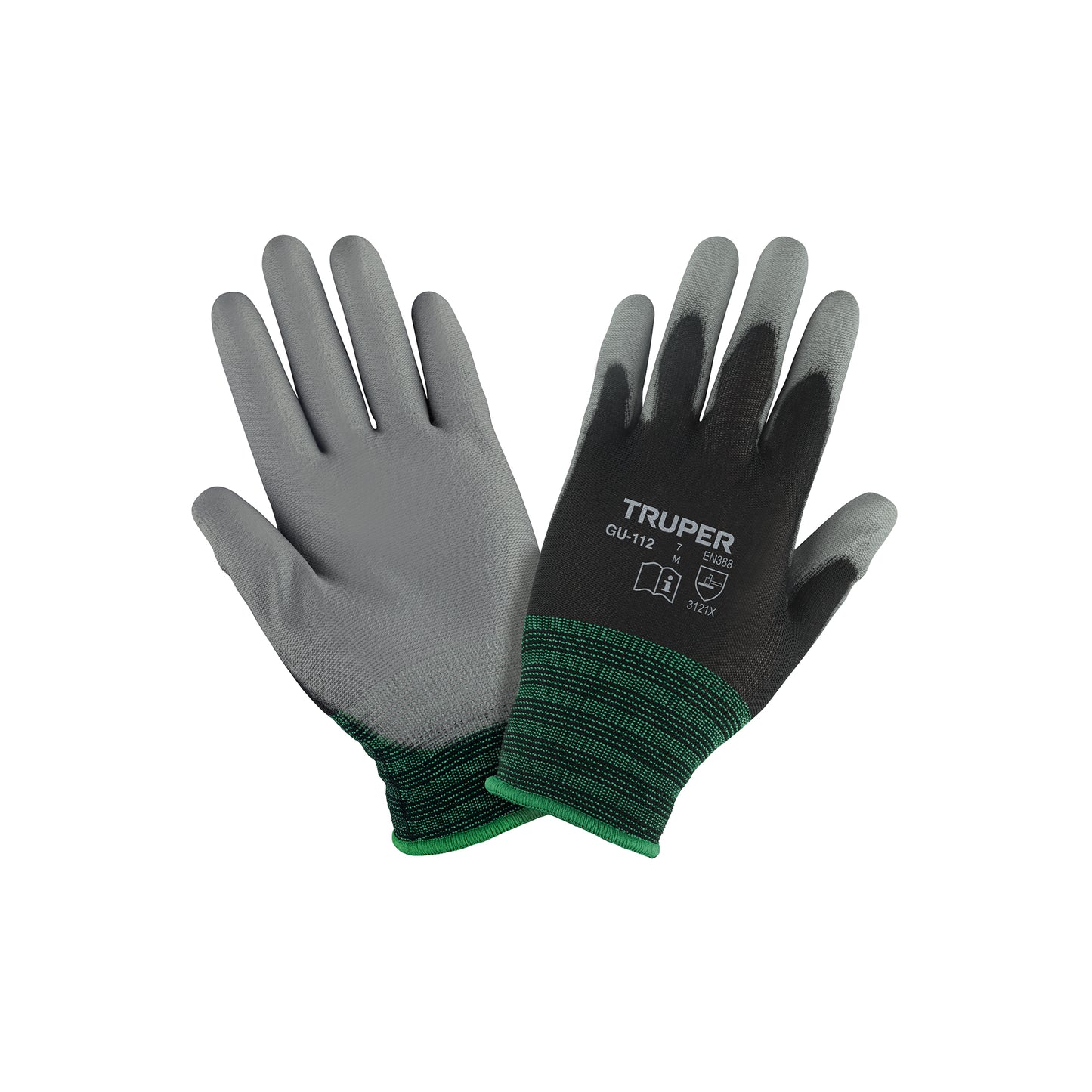 Guantes de nylon recubiertos de poliuretano grande