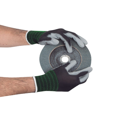 Guantes de nylon recubiertos de poliuretano grande