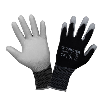 Guantes de nylon recubiertos de poliuretano grande