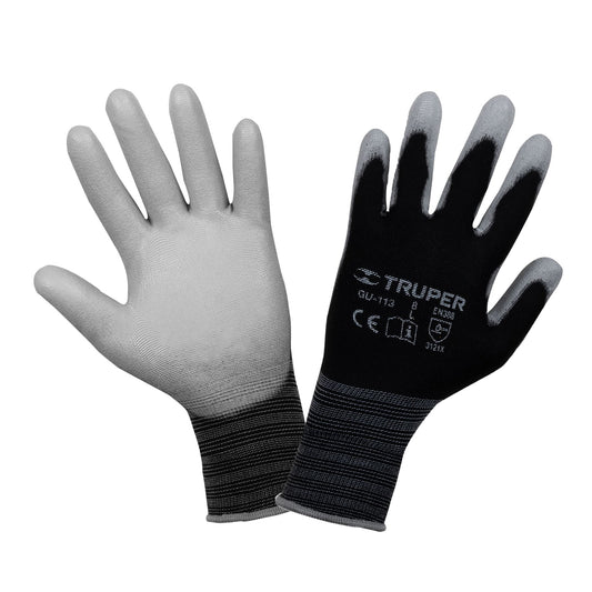 Guantes de nylon recubiertos de poliuretano grande