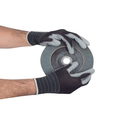 Guantes de nylon recubiertos de poliuretano grande