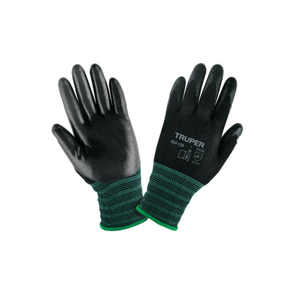 Guantes de nylon recubiertos de nitrilo mediano