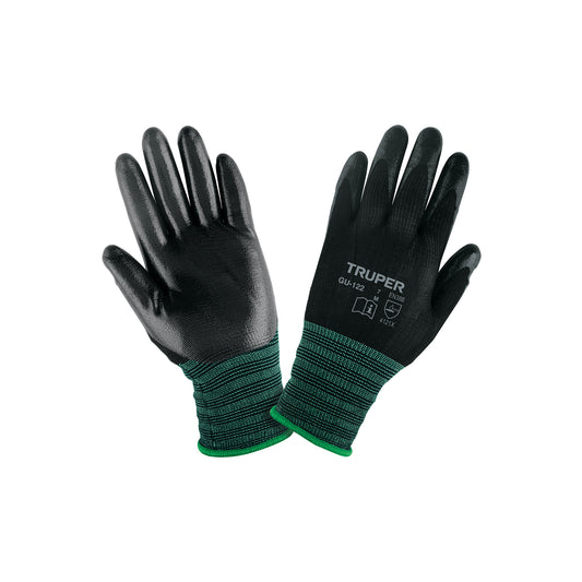 Guantes de nylon recubiertos de nitrilo mediano