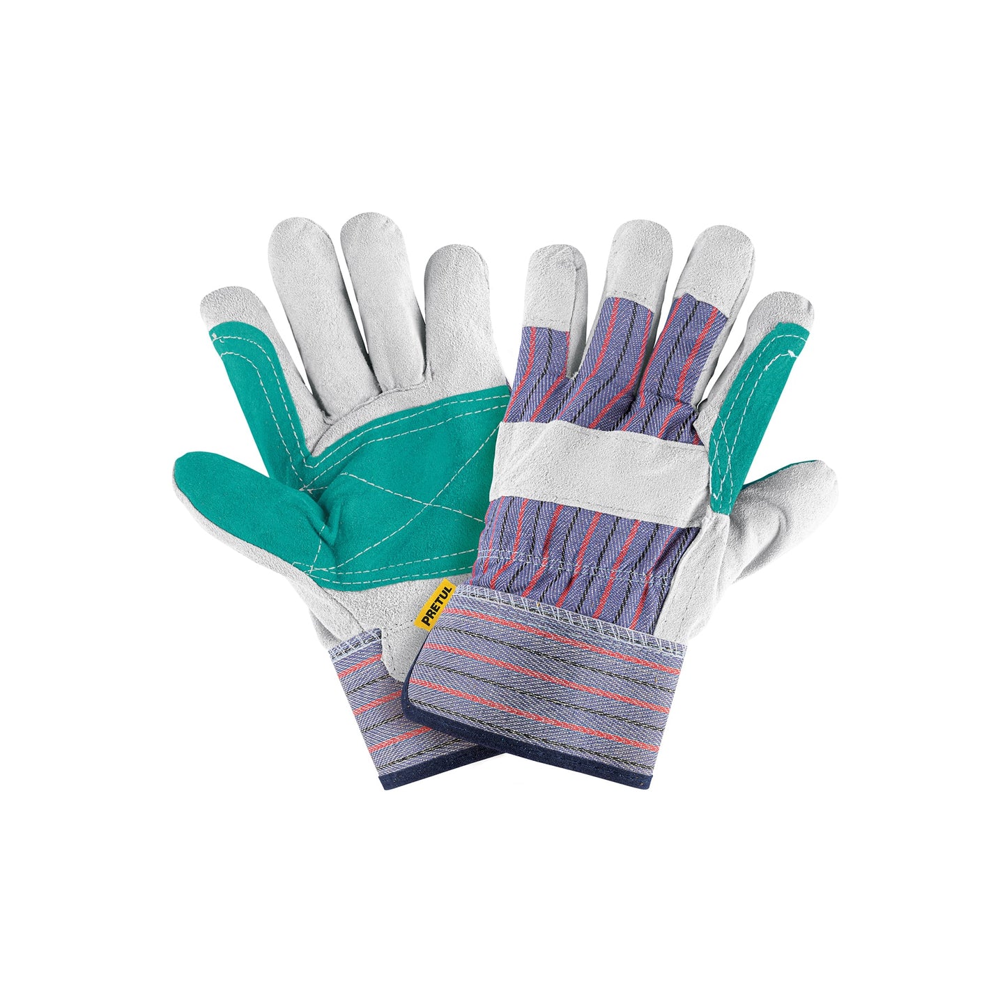 Guantes de carnaza y loneta con refuerzo unitalla