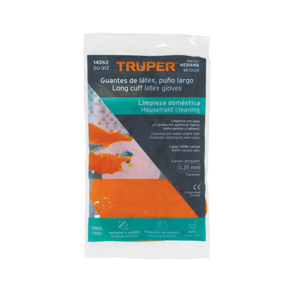 Guantes de látex para limpieza mediano