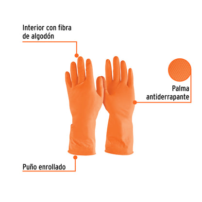 Guantes de látex para limpieza mediano