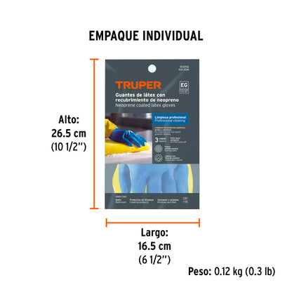Guantes de látex reforzados para limpieza, EG · vista 5